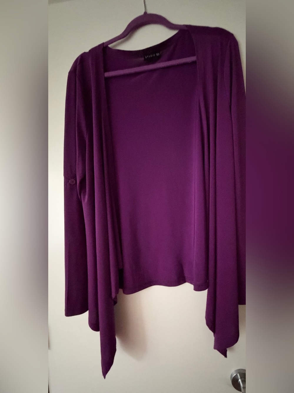 Studio Purple Open Draped Cardigan